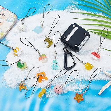 14Pcs Resin Mobile Straps(HJEW-DC00072)-5
