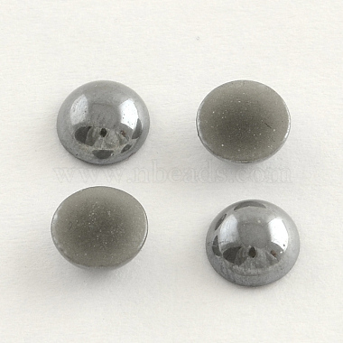 13mm Gray Half Round Porcelain Cabochons