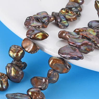 Chapelets de perles en Keshi naturel(X-PEAR-S021-022A)-3