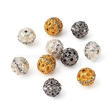 20Pcs 4 Colors Brass Rhinestone Beads(RB-FS0001-02)-3