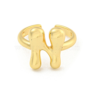 anillos de puño abiertos con letras de latón para mujer(RJEW-G313-01N-G)-2