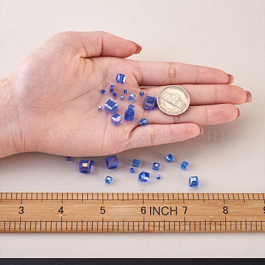 Chapelets de perles en verre galvanoplastique(EGLA-TA0001-03C)-7