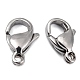 Polished 316 Surgical Stainless Steel Lobster Claw Clasps(X-STAS-R072-12A)-2