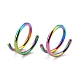 Anneau de nez double couleur arc-en-ciel pour piercing simple(AJEW-C010-02M-01)-2