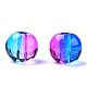 Perles en verre rondes peint à la bombe couleur mixte et style mixte(DGLA-X0003-4mm)-3