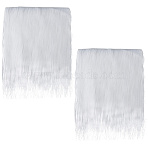 2Pcs Faux Fur Squares Fabric, for Crafts, Sewing, Costumes, Seat Pads, DIY Crafts Christmas Gnomes Decors, White, 250x250x1.5mm(DIY-GF0011-26B)