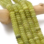 Natural TaiWan Jade Beads Strands, Disc, 8x3mm, Hole: 1.4mm, about 125pcs/strand, 15.28''(38.8cm)(G-G329-A07-3x8mm)