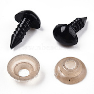 Craft Plastic Doll Noses, Safety Noses, Black, 6x8mm, Pin: 3mm(X-KY-R072-10A)