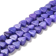 Natural Dolomite Beads Strands, Dyed, Triangle, Mauve, 5.5~6x6~6.5x3mm, Hole: 1mm, about 72pcs/strand, 16.14 inch(41cm)(G-F765-H08-01)