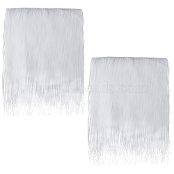 2Pcs Faux Fur Squares Fabric, for Crafts, Sewing, Costumes, Seat Pads, DIY Crafts Christmas Gnomes Decors, White, 250x250x1.5mm(DIY-GF0011-26B)
