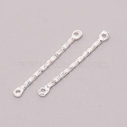 Iron Links Connectors, for DIY Earring, Rectangle, Silver, 25.5x2.3x1mm, Hole: 1mm, 50pcs/bag(IFIN-WH0055-02C-S)