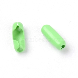 Iron Ball Chain Connectors, Column, Spring Green, 8.5x3mm, 10pcs/bag(IFIN-TAC0002-19O)