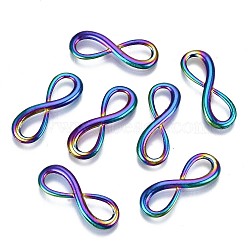 Alloy Links Connectors, Cadmium Free & Lead Free, Infinity, Rainbow Color, 23x8x2mm(PALLOY-N156-009-RS)