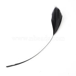 Fashion Goose Feather Costume Accessories, Black, 130~190x12~38mm(FIND-Q040-21M)