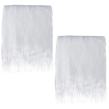 2Pcs Faux Fur Squares Fabric, for Crafts, Sewing, Costumes, Seat Pads, DIY Crafts Christmas Gnomes Decors, White, 250x250x1.5mm