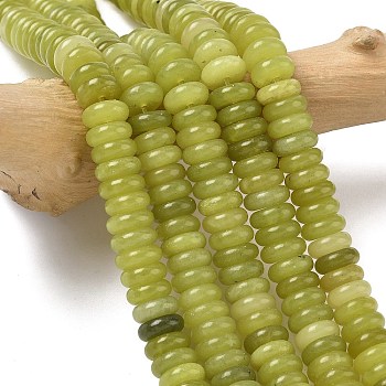 Natural TaiWan Jade Beads Strands, Disc, 8x3mm, Hole: 1.4mm, about 125pcs/strand, 15.28''(38.8cm)