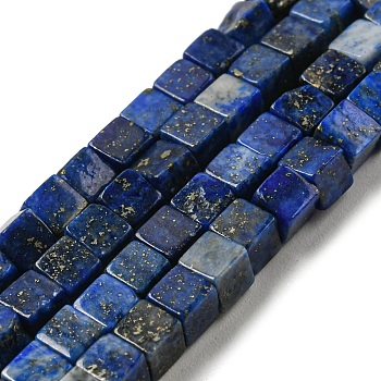 Synthetic Lapis Lazuli Beads Strands, Dyed, Cube, 3~3.5x3~3.5x3~3.5mm, Hole: 0.8mm, about 110pcs/strand, 14.96 inch(38cm)