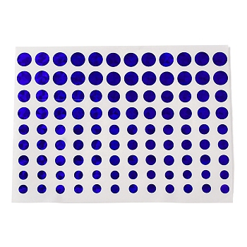 Self-Adhesive Paper Gift Tag Stickers, for Party, Decorative Presents, Round, Dark Blue, 205x150x0.01mm