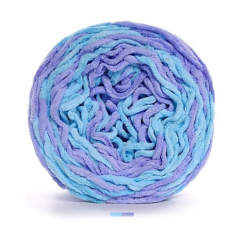 Super Softee Thick Cotton Knitting Yarn, Amigurumi Yarn, Crochet Yarn, for Sweater Hat Socks Baby Blankets, Segment Dyed, Light Sky Blue, 5mm