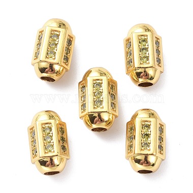 Brass Micro Pave Cubic Zirconia Beadsong-Lasting Plated(ZIRC-P089-24B-G)-2