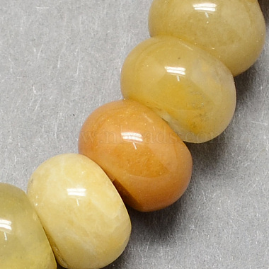 8mm Goldenrod Rondelle Topaz Jade Beads