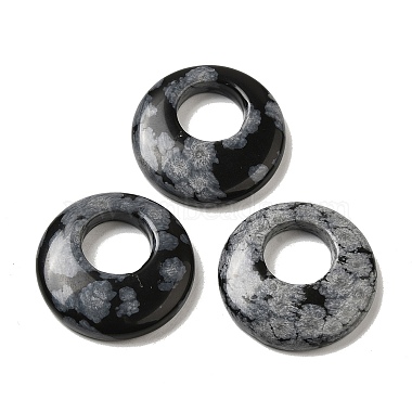 Donut Snowflake Obsidian Pendants
