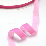 5/8 inch Single Face Velvet Ribbon, Hot Pink, 5/8 inch(15.9mm), about 25yards/roll(22.86m/roll)(OCOR-R019-15.9mm-011)