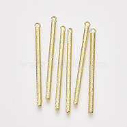 Alloy Big Pendants, Stick, Light Gold, 53.5x4x2.5mm, Hole: 2mm(PALLOY-S121-102)