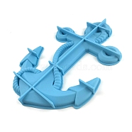 DIY Anchor Wall Decoration Silicone Molds, Resin Casting Molds, for UV Resin, Epoxy Resin Craft Makings, Deep Sky Blue, 235x165x18mm(PW-WG51355-04)