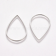 Stainless Steel Linking Rings, for Jewelry Making, Teardrop, Stainless Steel Color, 25x16.5x0.8mm, Inner Diameter: 23x15mm(STAS-TAC0002-18-03P)