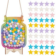 Wooden Personalized Reward Jars, Potty Training Chore Chart Reward Board, with Acrylic Star, Colorful, 220x166x8.5mm, Hole: 5mm(AJEW-WH0016-37)