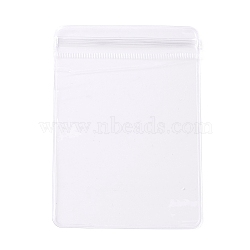 PVC Anti Oxidation Zip Lock Bags, Transparent Antitarnish Jewelry Packing Storage Pouch, Clear, 10x7x0.15cm, Unilateral thickness: 4.9 Mil(0.125mm)(AJEW-G034-01D)