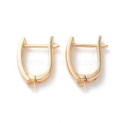 Rack Plating Brass Earrings, Long-Lasting Plated, Real 18K Gold Plated, 19x13x3.5mm, Pin: 1mm(EJEW-S241-03G)