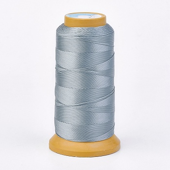 Polyester Thread, for Custom Woven Jewelry Making, Light Steel Blue, 1mm, about 230m/roll