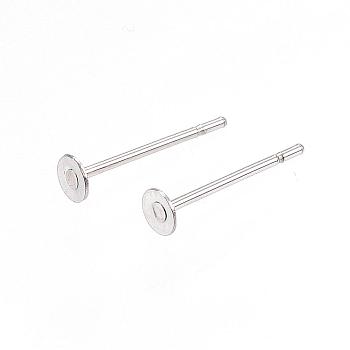 304 Stainless Steel Stud Earring Findings, Stainless Steel Color, 12x3mm, Pin: 0.8mm
