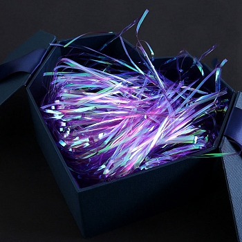 Colorful Raffia Crinkle Cut Paper Shred Filler, for Gift Wrapping & Easter Basket Filling, Medium Purple, 3mm, 30g/bag