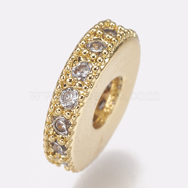 Brass Micro Pave Cubic Zirconia Bead Spacers(ZIRC-K074-11A-01)-2