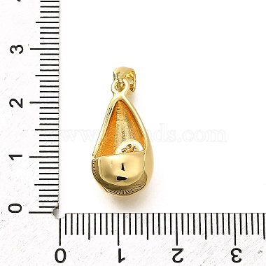 Rack Plating Brass Micro Pave Cubic Zirconia Pendants(KK-L226-102G-O)-3