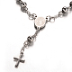 Pulseras de abalorios del rosario con la cruz(BJEW-E282-03P)-2