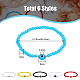 6Pcs 6 Colors Acrylic Evil Eye & Glass Beaded Stretch Bracelets Set(BJEW-FI0001-22)-2