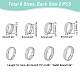 16Pcs 8 Size 201 Stainless Steel Textured Plain Band Rings Set for Women(RJEW-UN0002-77P)-3