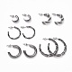 Серьги-гвоздики в форме буквы "c"(EJEW-D277-15B)-1