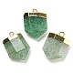 pendentifs en quartz fraise vert naturel(G-M431-05G-02)-1