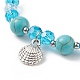 6Pcs 6 Style Synthetic Turquoise & Glass Beaded Stretch Bracelets Set(BJEW-JB08995)-5