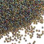 MIYUKI Round Rocailles Beads, Japanese Seed Beads, (RR343) Dark Lime Lined Peridot, 11/0, 2x1.3mm, Hole: 0.8mm, about 5500pcs/50g(SEED-X0054-RR0343)