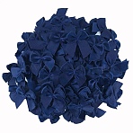 Handmade Woven Accessories, Polyester Ribbon Bowknot, Marine Blue, 25x25mm(AJEW-WH0725-001F)