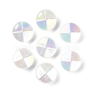 UV Plating Luminous Transparent Acrylic Beads, Glow in The Dark, Round, Clear AB, 21x21.5x15mm, Hole: 4mm(OACR-P010-05D)