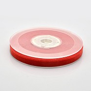 Polyester Velvet Ribbon for Gift Packing and Festival Decoration, Red, 3/8 inch(10mm), about 50yards/roll(45.72m/roll)(SRIB-M001-10mm-235)
