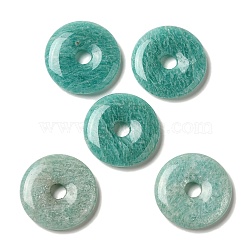 Natural Amazonite Pendants, Donut/Pi Disc Charms, 30~31x5.5~6.5mm, Hole: 6mm(G-F639-04M)