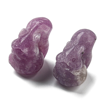 Natural Lepidolite Squirrel Display Decorations, Energy Stone Ornaments, 30x30mm